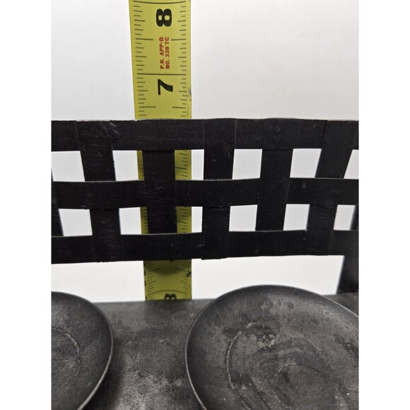 Metal Sculpture Weaved Bench Candle Holder - Picture 9 of 9